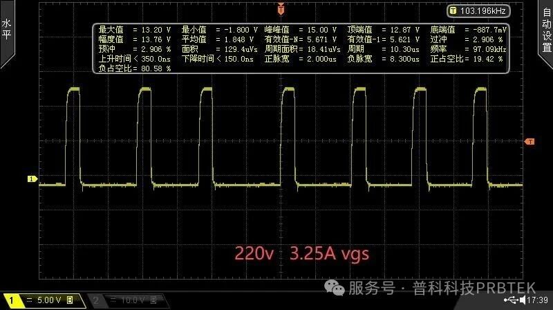 220V 满载 Vgs