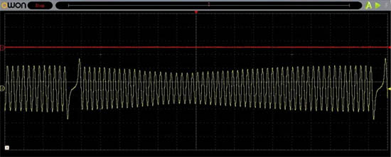便携示波器测量出正常的波形